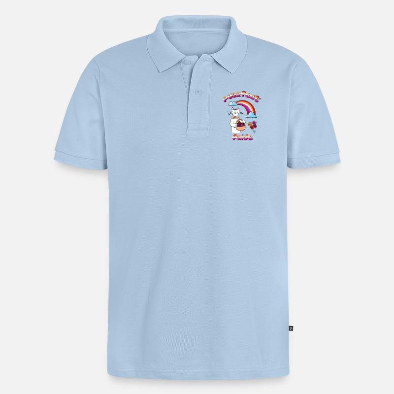 Fierté parfaite - Polo bio Premium Homme - bleu clair