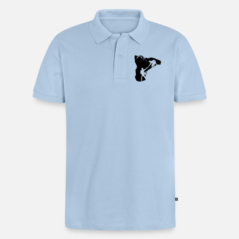 Teamwork 2 - Männer Premium Bio Polo Shirt - Hellblau