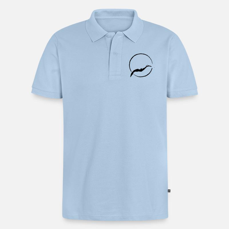 Sonne, Möwe - Männer Premium Bio Polo Shirt - Hellblau