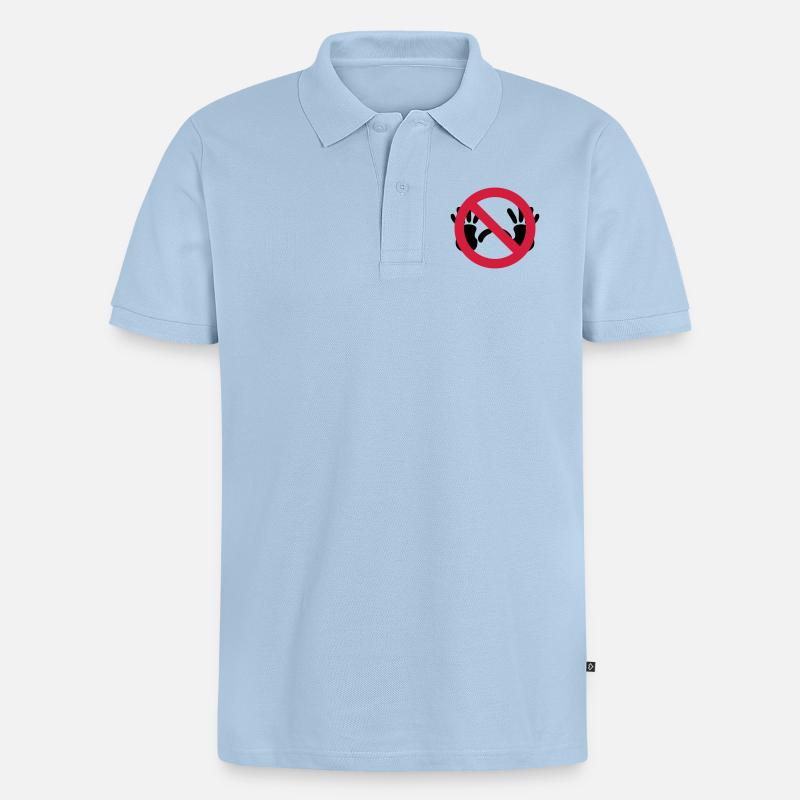 Nix grapschen SVG - Männer Premium Bio Polo Shirt - Hellblau