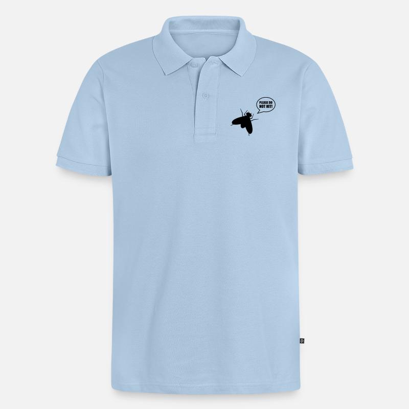 please_do_not_hit - Männer Premium Bio Polo Shirt - Hellblau