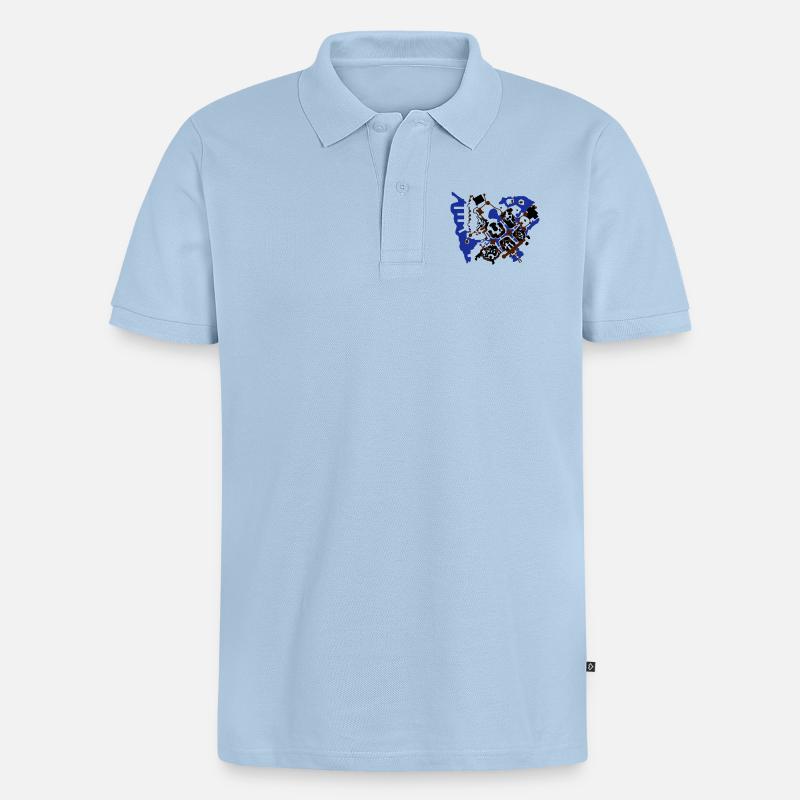 Hurlevent - Polo bio Premium Homme - bleu clair