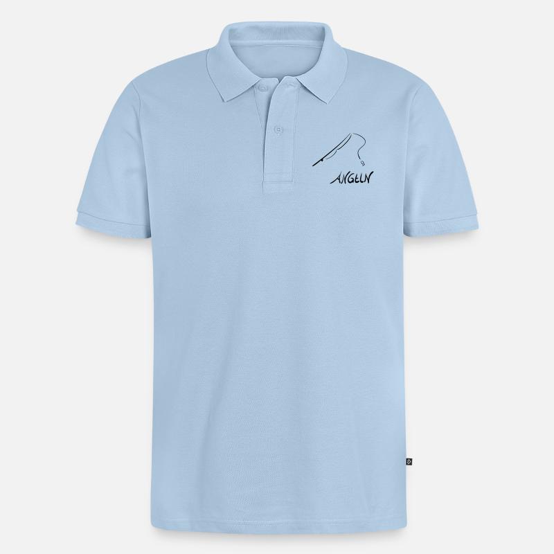 pêche - Polo bio Premium Homme - bleu clair