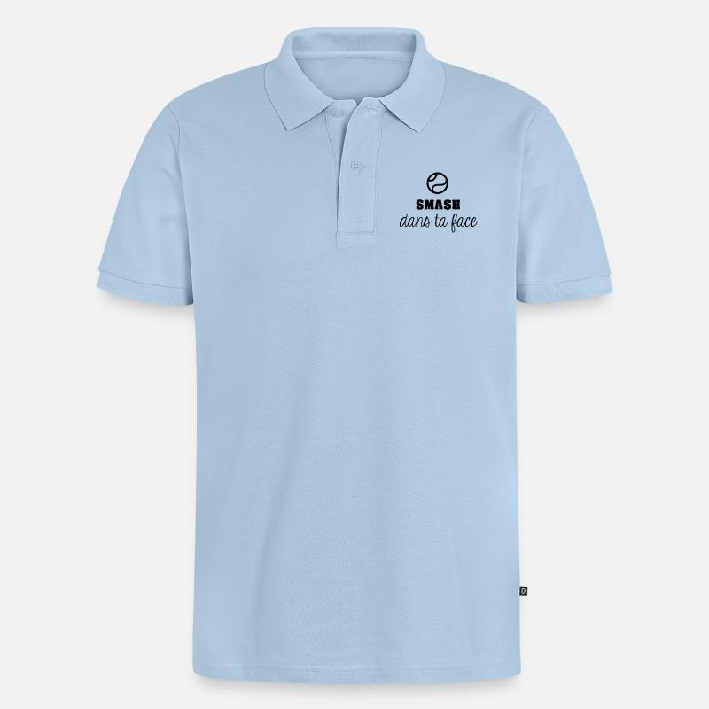 Smash dans ta face - Polo bio Premium Homme - bleu clair