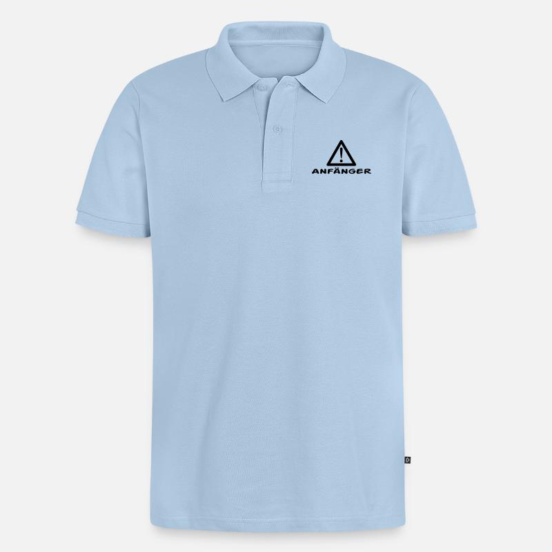 Débutants Attention - Polo bio Premium Homme - bleu clair