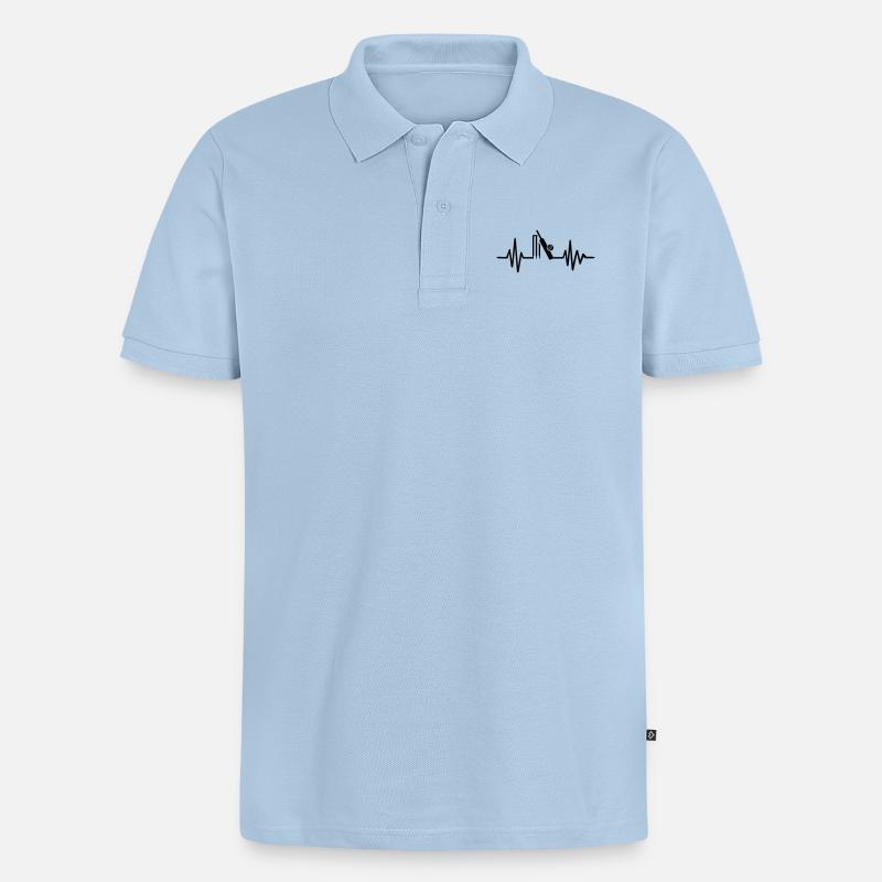 Cricket - Polo bio Premium Homme - bleu clair