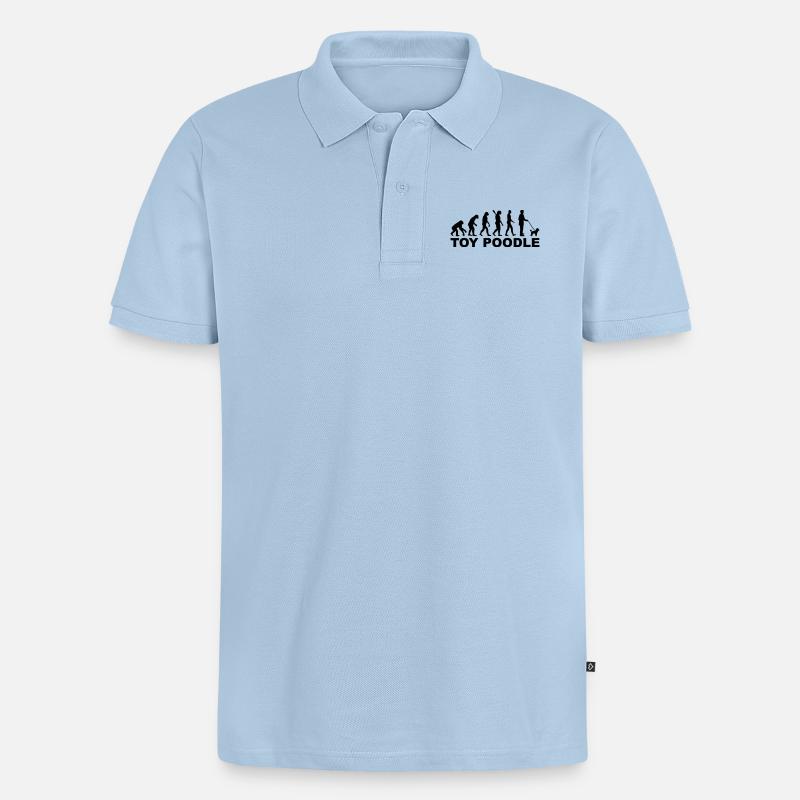 Toy Caniche - Polo bio Premium Homme - bleu clair