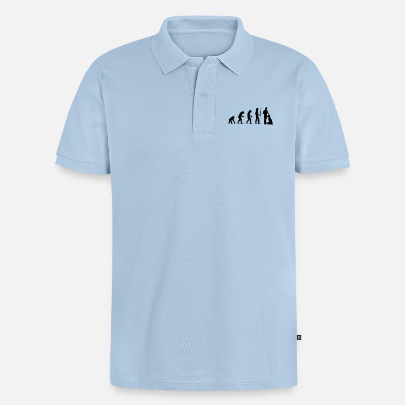 evolution_sex2 - Polo bio Premium Homme - bleu clair