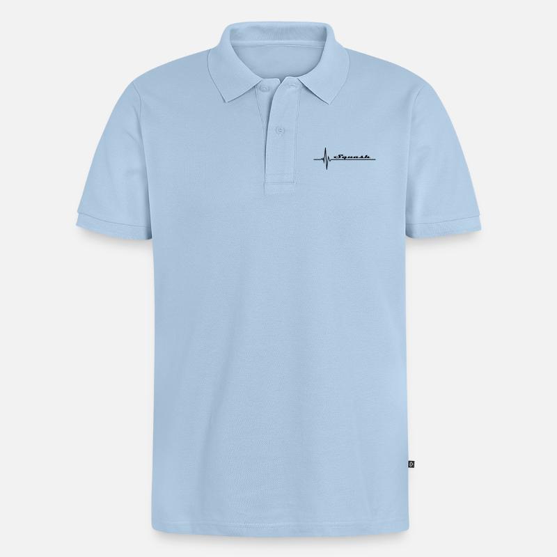 Squash - Männer Premium Bio Polo Shirt - Hellblau
