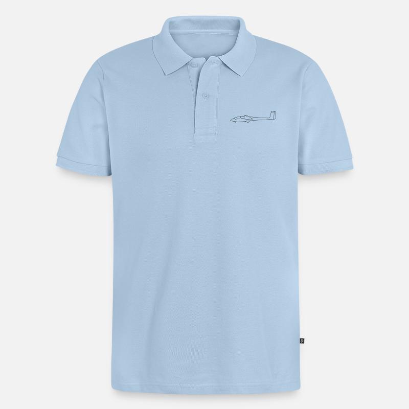ASK21 - Männer Premium Bio Polo Shirt - Hellblau
