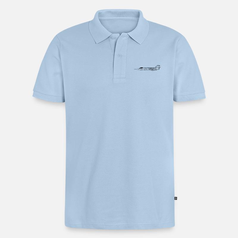 f104_vec_1 de - Männer Premium Bio Polo Shirt - Hellblau