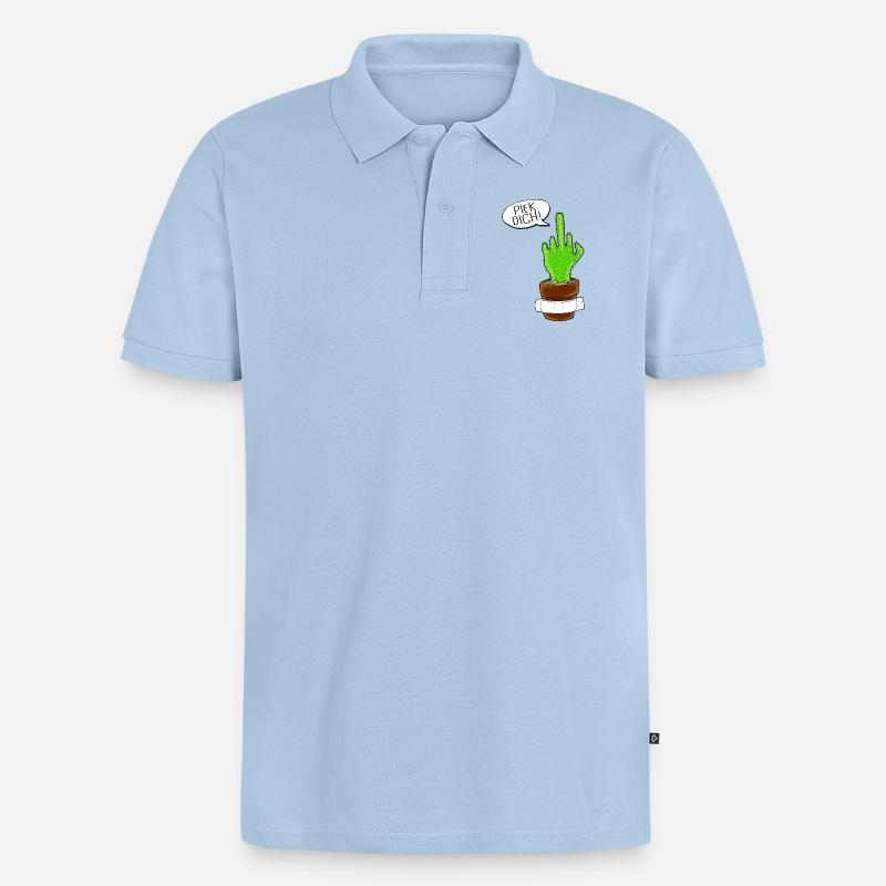 Graffiti - Männer Premium Bio Polo Shirt - Hellblau