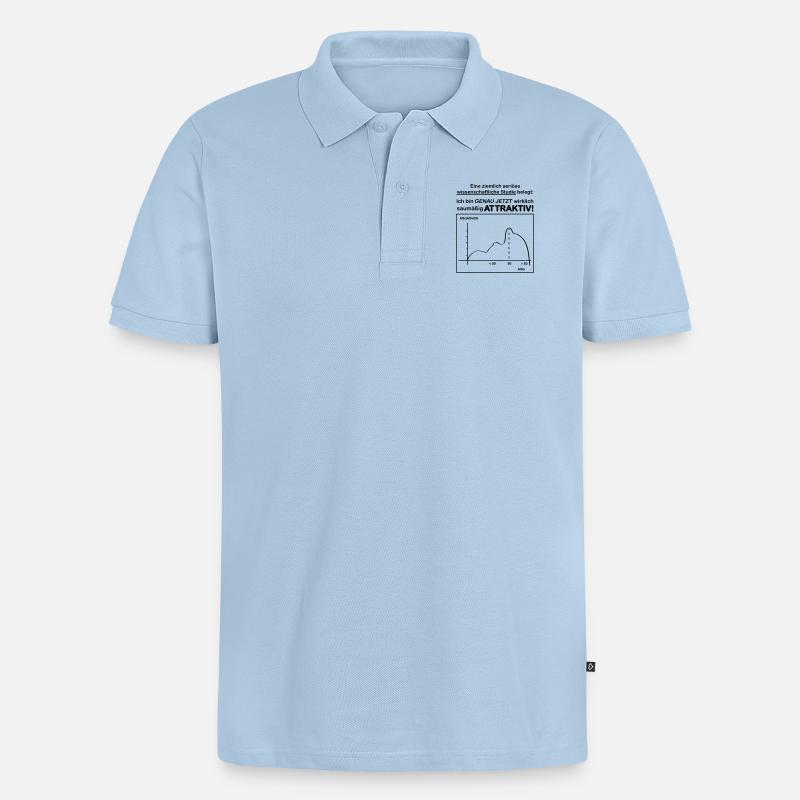Stastik Studie 50 - Männer Premium Bio Polo Shirt - Hellblau