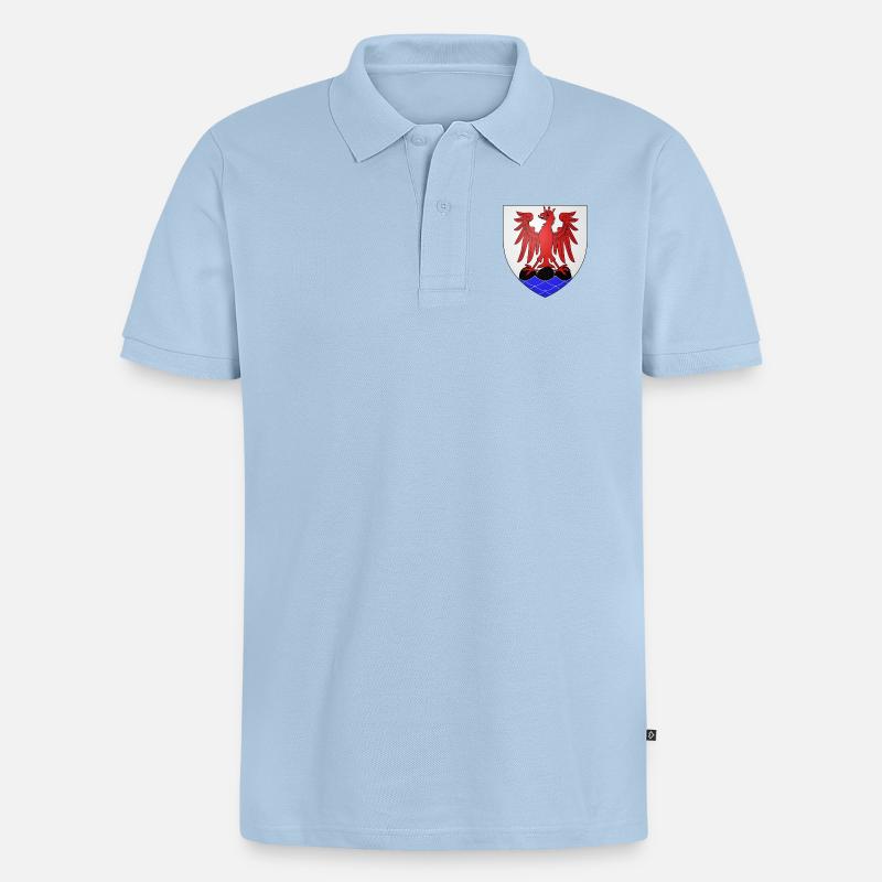 Blason Nice - Polo bio Premium Homme - bleu clair