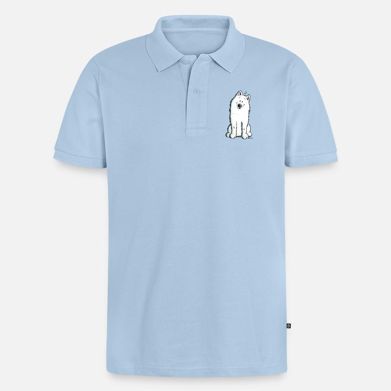 Sabaka Samojede - Männer Premium Bio Polo Shirt - Hellblau