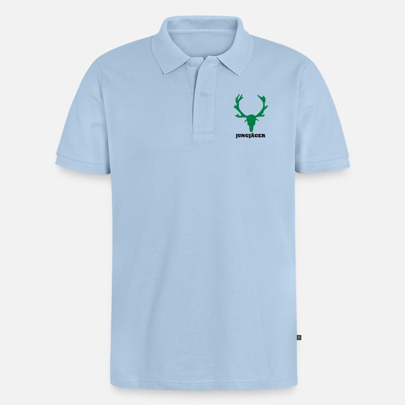 Jungjäger - Männer Premium Bio Polo Shirt - Hellblau