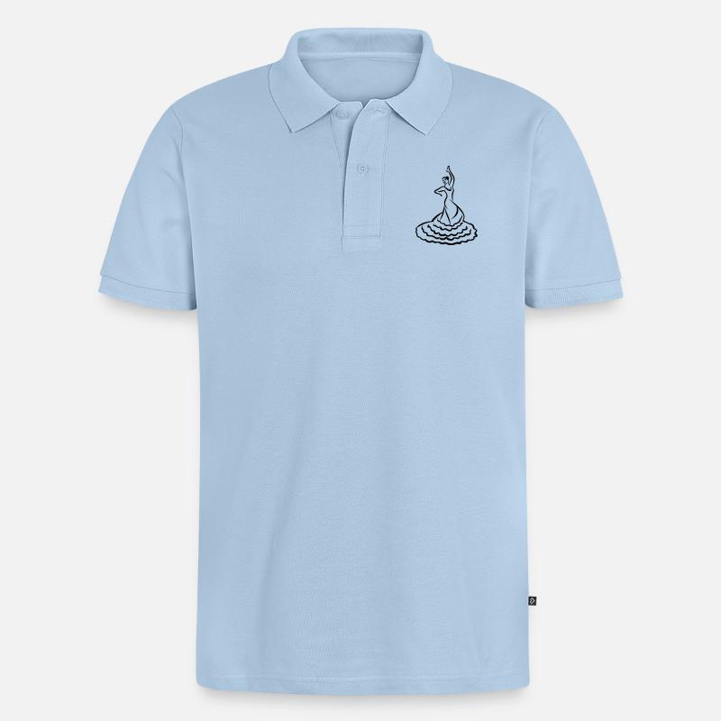 Flamenco - Polo bio Premium Homme - bleu clair