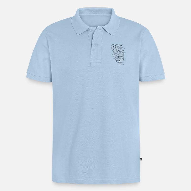 triangles - Männer Premium Bio Polo Shirt - Hellblau