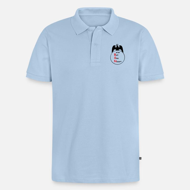 bsn - Polo bio Premium Homme - bleu clair