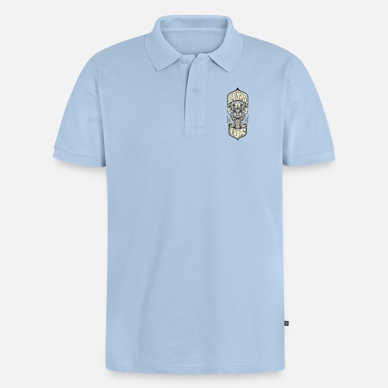Heavens Devils - Polo bio Premium Homme - bleu clair
