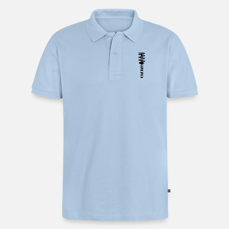 static - Männer Premium Bio Polo Shirt - Hellblau