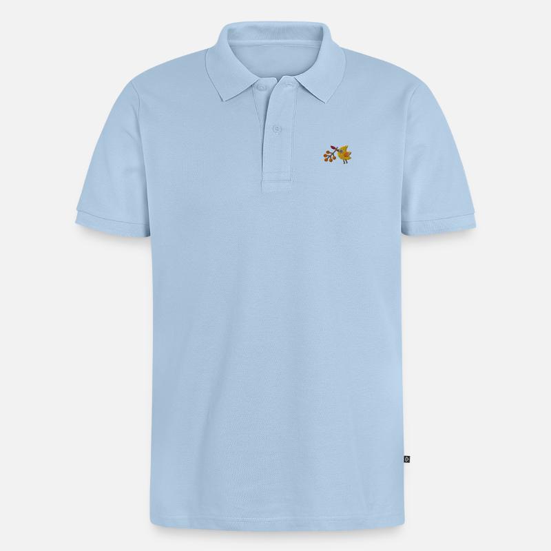 Oiseau de baies - Polo bio Premium Homme - bleu clair