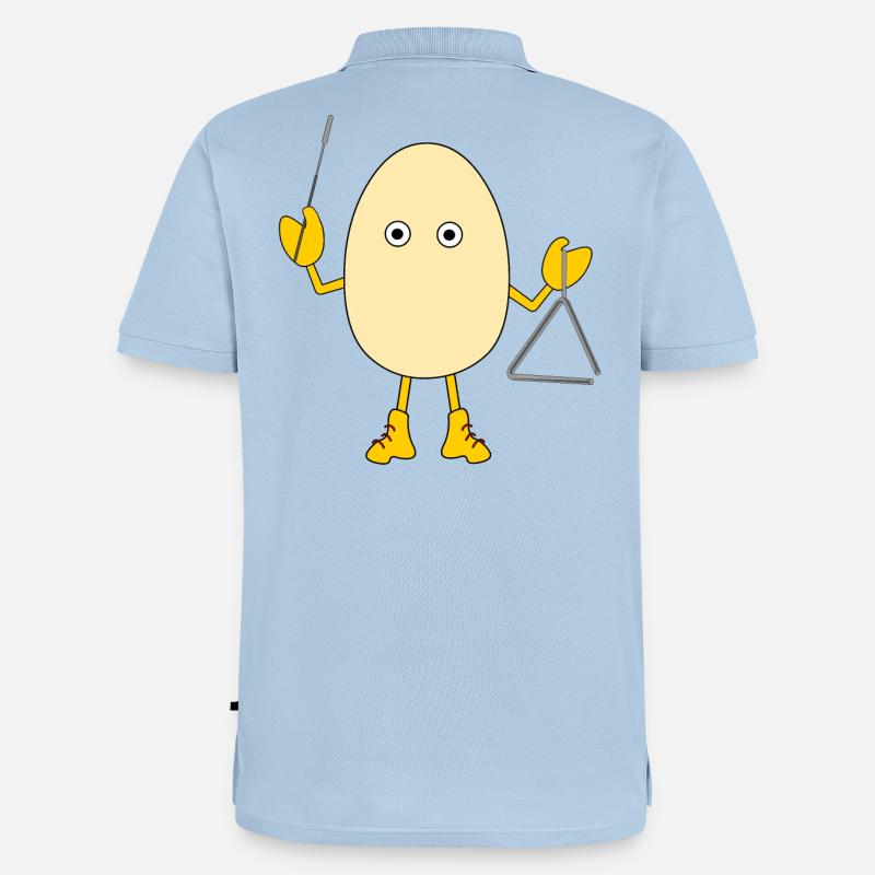 Triangle Egghead - Polo bio Premium Homme - bleu clair