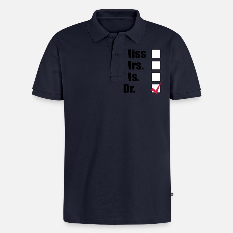 Doktor - Männer Premium Bio Polo Shirt - Navy