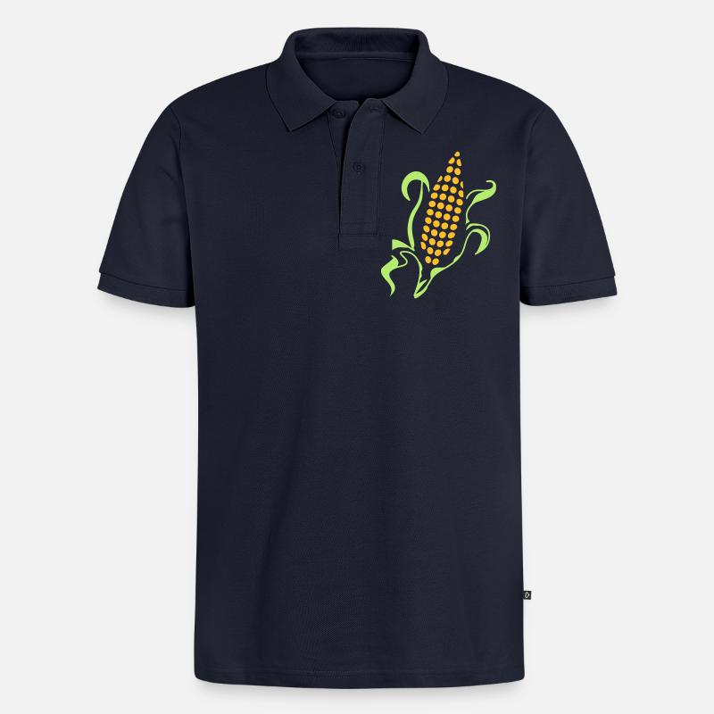 Maiskolben - Männer Premium Bio Polo Shirt - Navy