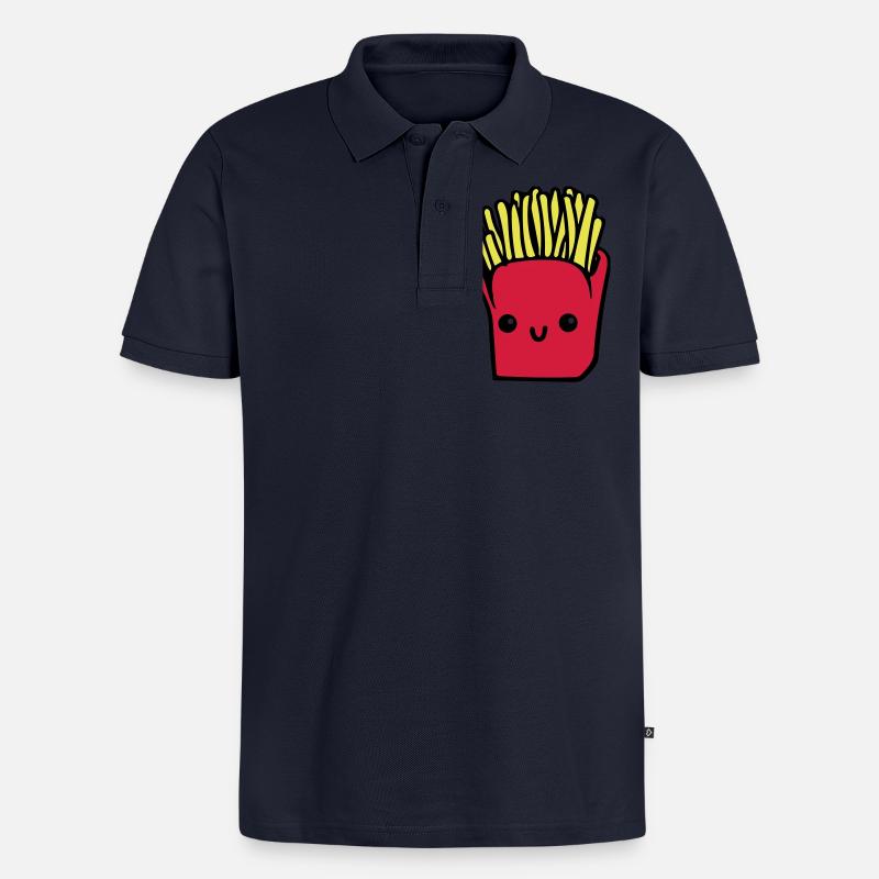 Frites - Polo bio Premium Homme - bleu marine