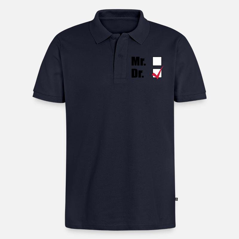 Doktortitel - Männer Premium Bio Polo Shirt - Navy