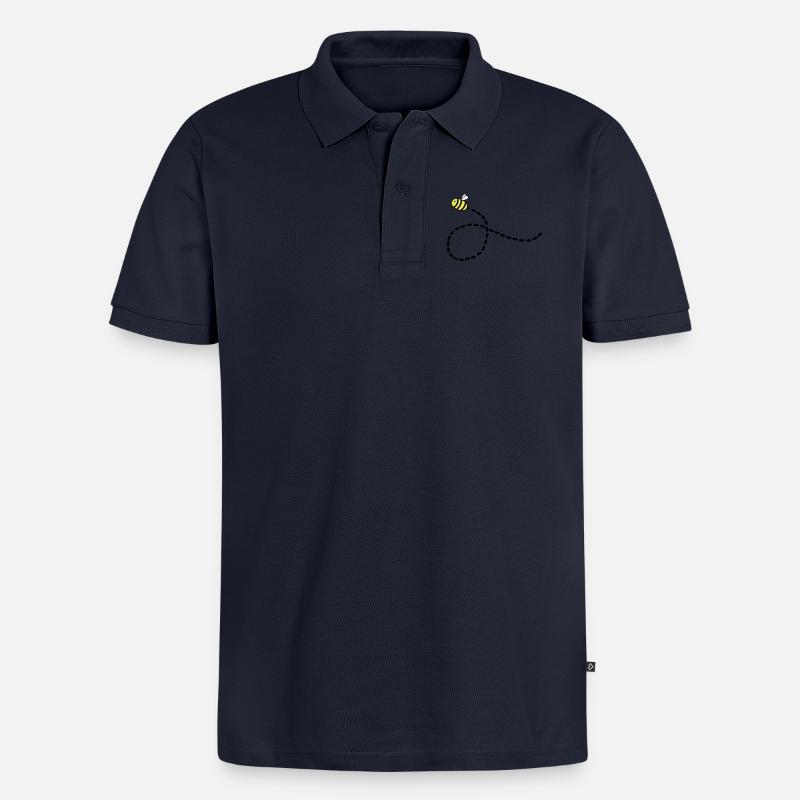 biene - Männer Premium Bio Polo Shirt - Navy