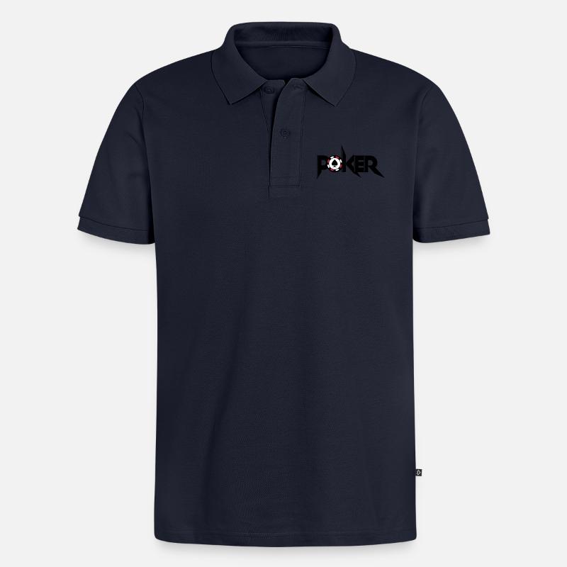 Poker - Männer Premium Bio Polo Shirt - Navy