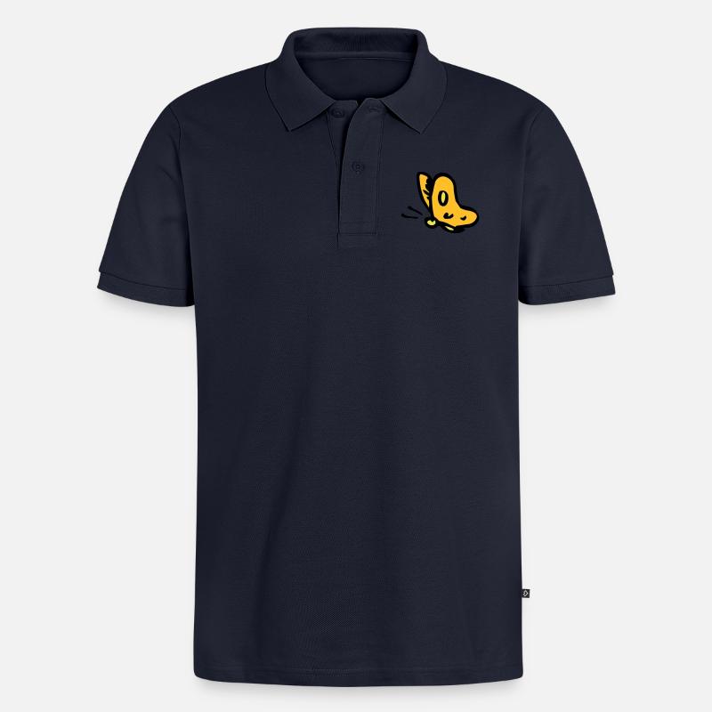 Schmetterling - Männer Premium Bio Polo Shirt - Navy