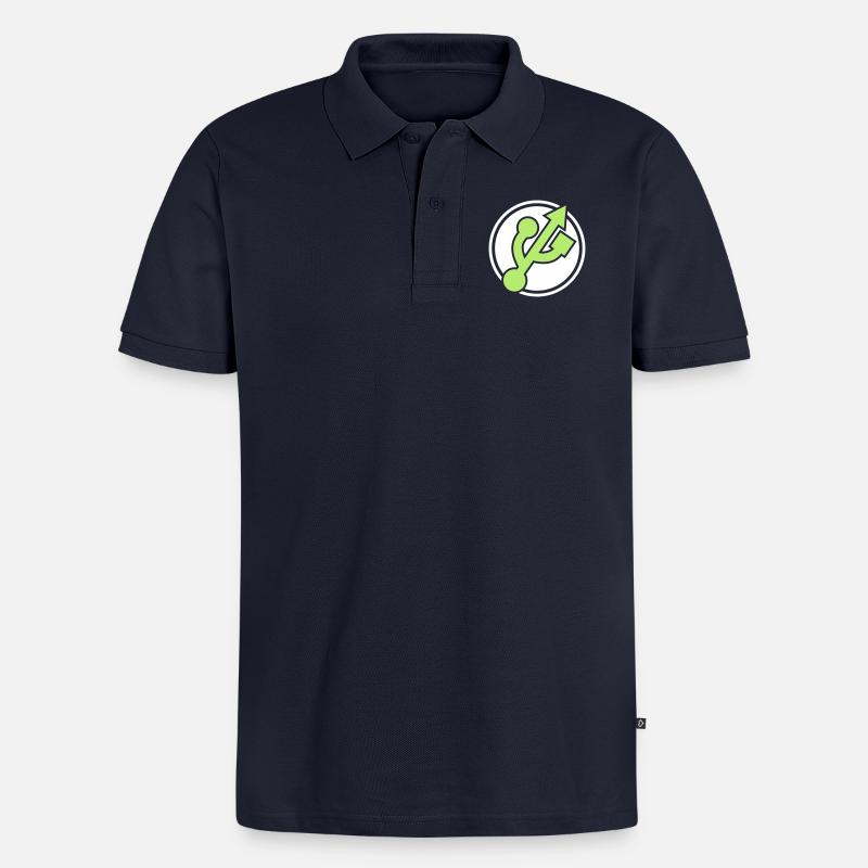 Nerd Superheld - Männer Premium Bio Polo Shirt - Navy