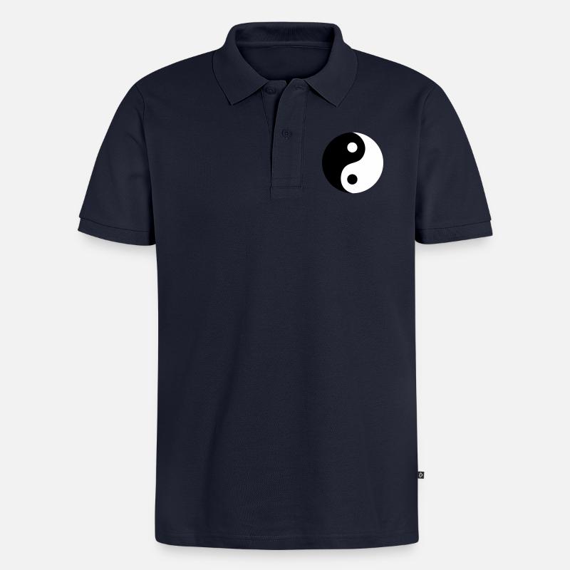 Ying und Yang - Männer Premium Bio Polo Shirt - Navy