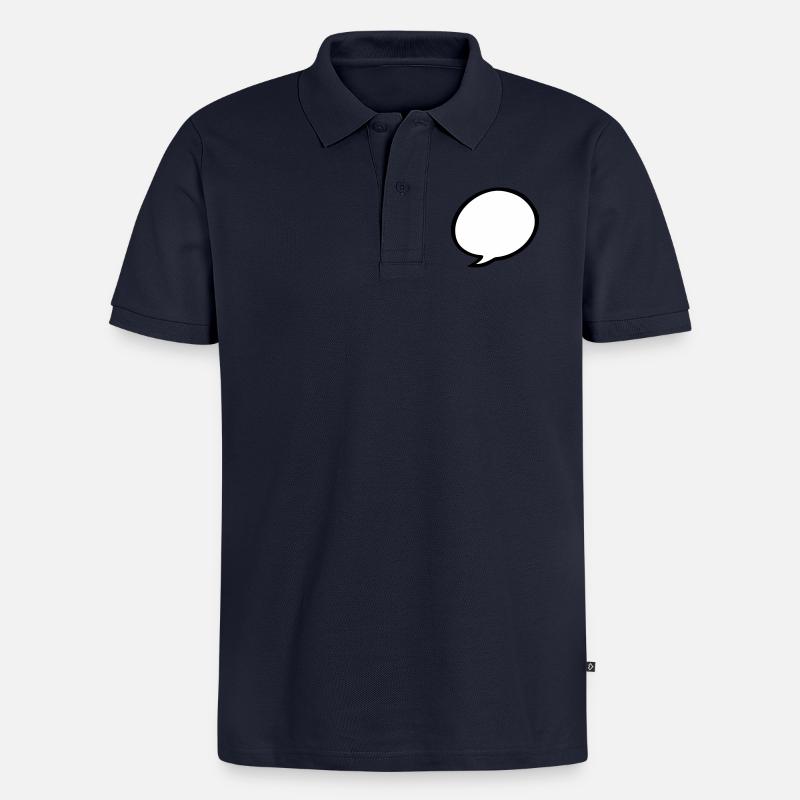 Sprechblase - Männer Premium Bio Polo Shirt - Navy