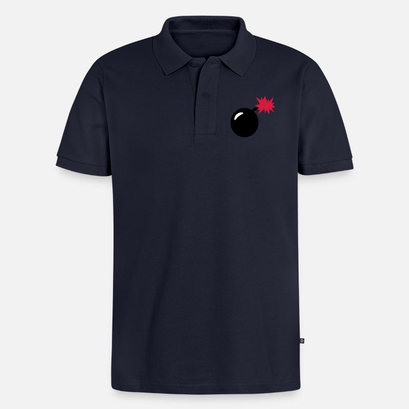 Bombe - Männer Premium Bio Polo Shirt - Navy