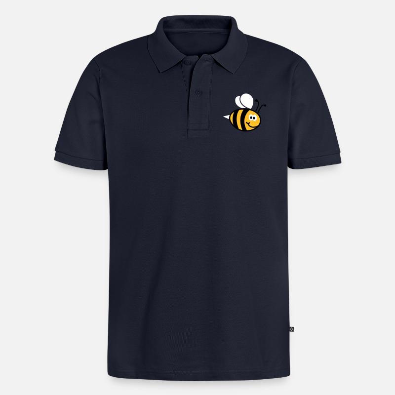 Bienchen 3C - Männer Premium Bio Polo Shirt - Navy