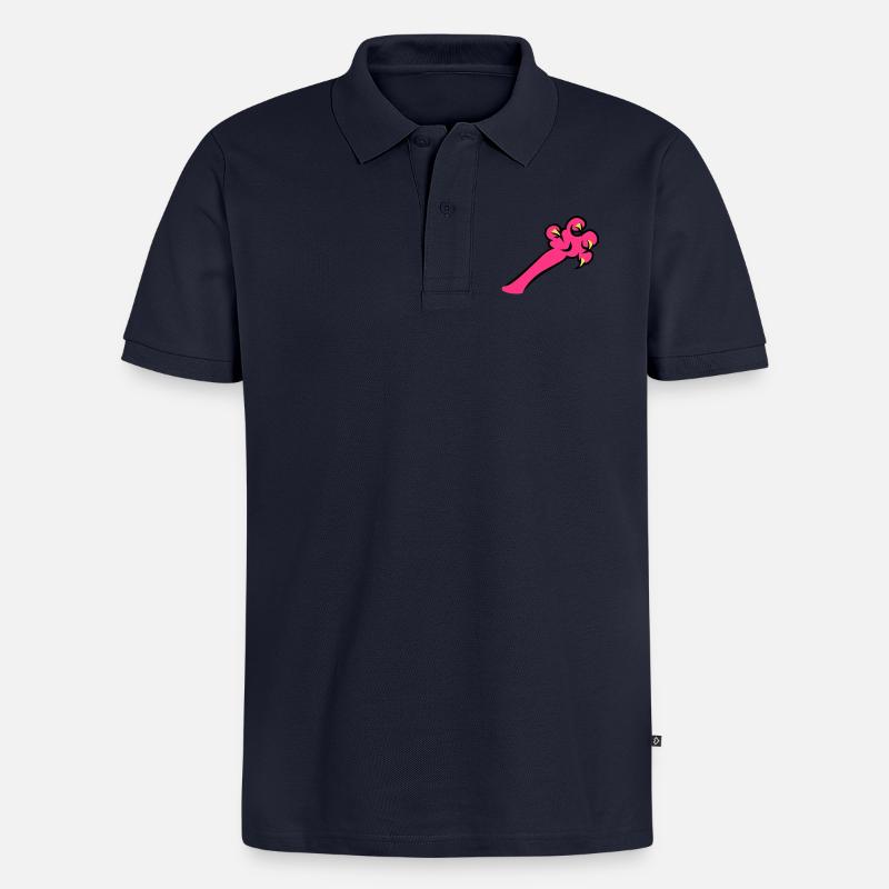 claws / Krallen (3c) - Männer Premium Bio Polo Shirt - Navy