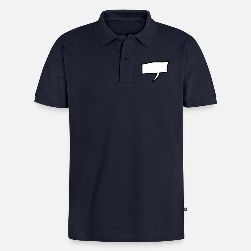 sprechblase_2c - Männer Premium Bio Polo Shirt - Navy