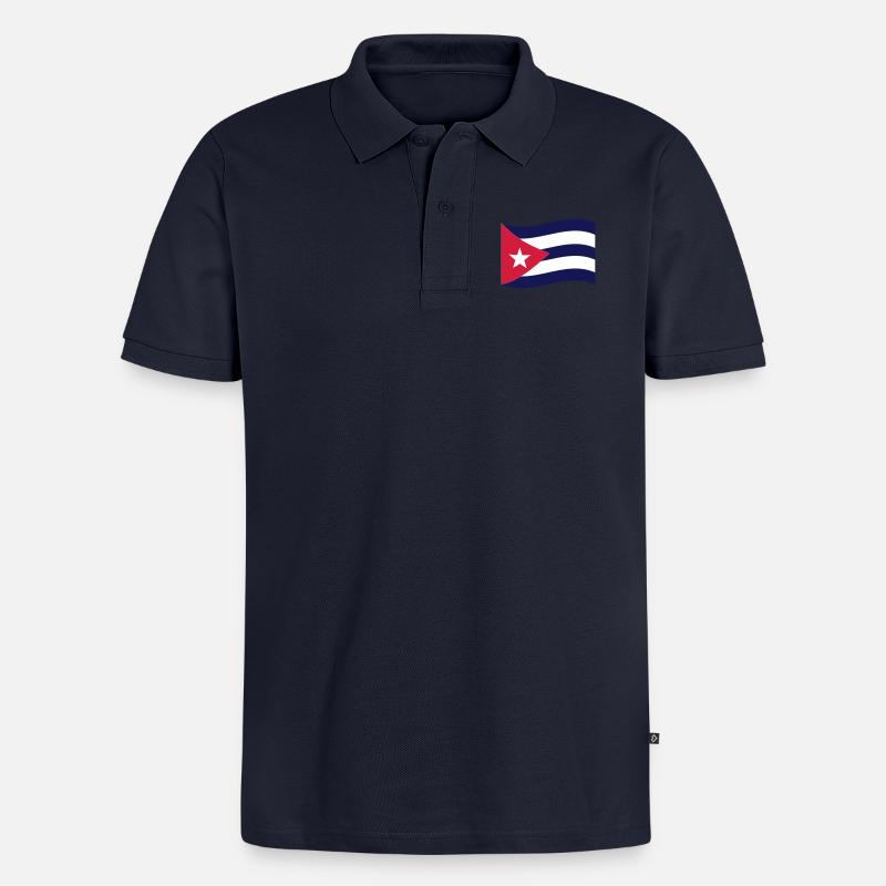 Kuba - Männer Premium Bio Polo Shirt - Navy