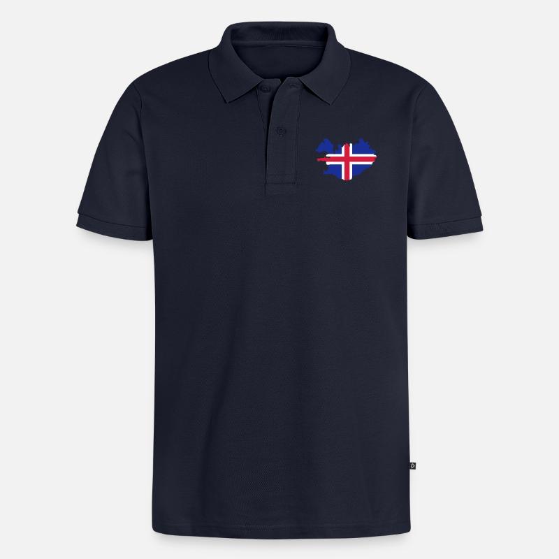 Island - Männer Premium Bio Polo Shirt - Navy