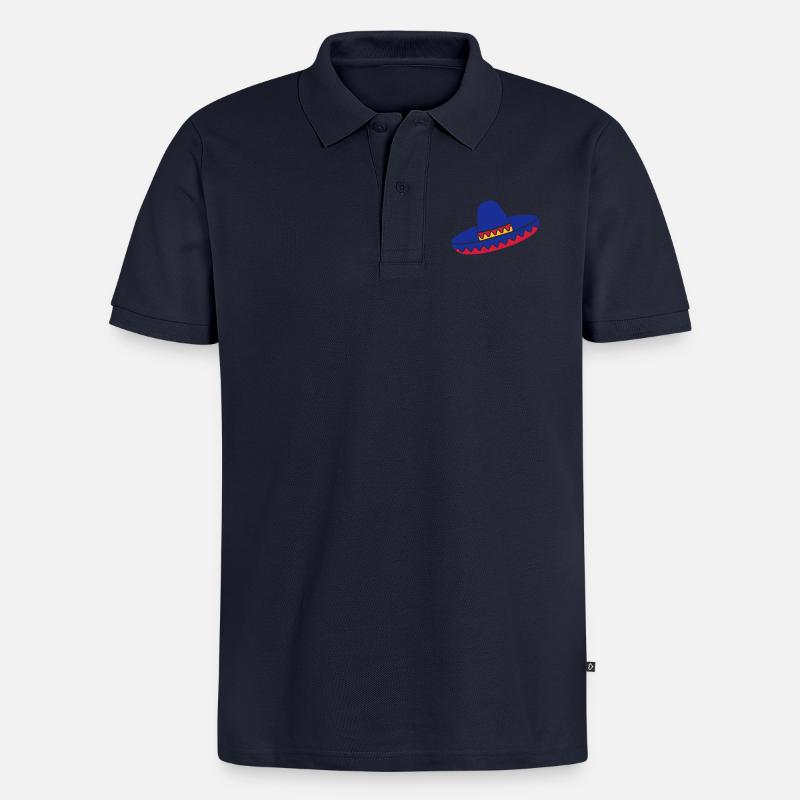 sombrero - Polo bio Premium Homme - bleu marine