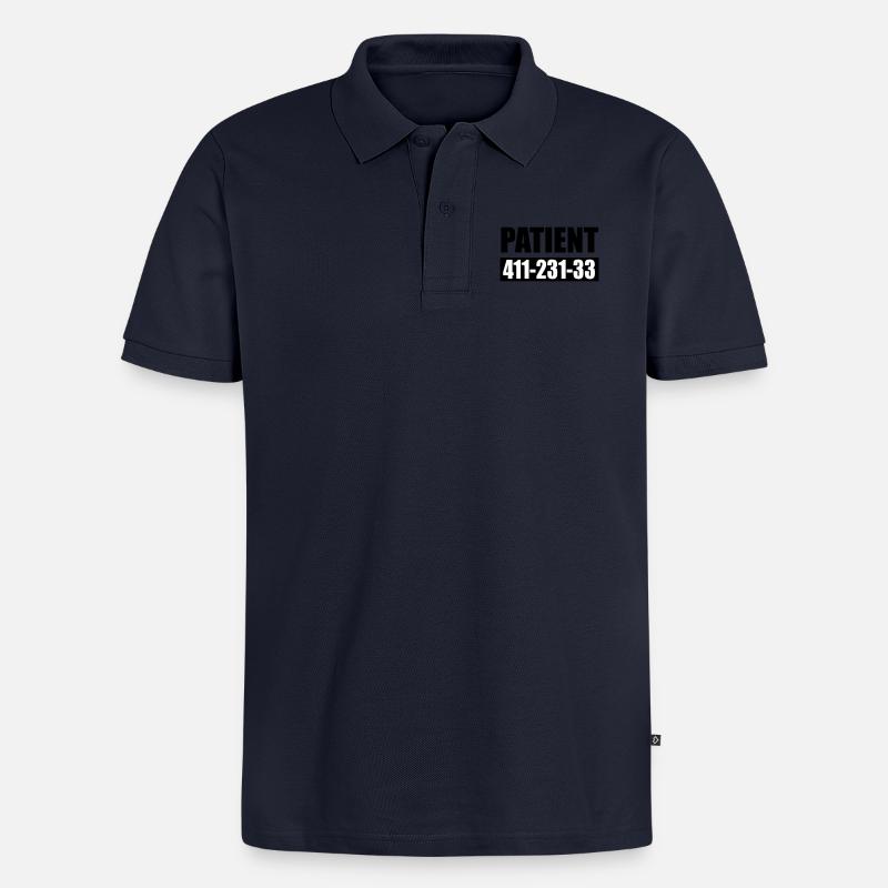 patient 666 - Polo bio Premium Homme - bleu marine