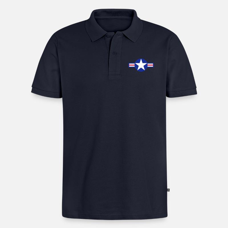 usa Armee - Männer Premium Bio Polo Shirt - Navy