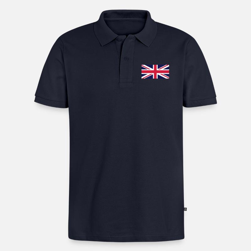 UNION JACK 2 - Männer Premium Bio Polo Shirt - Navy
