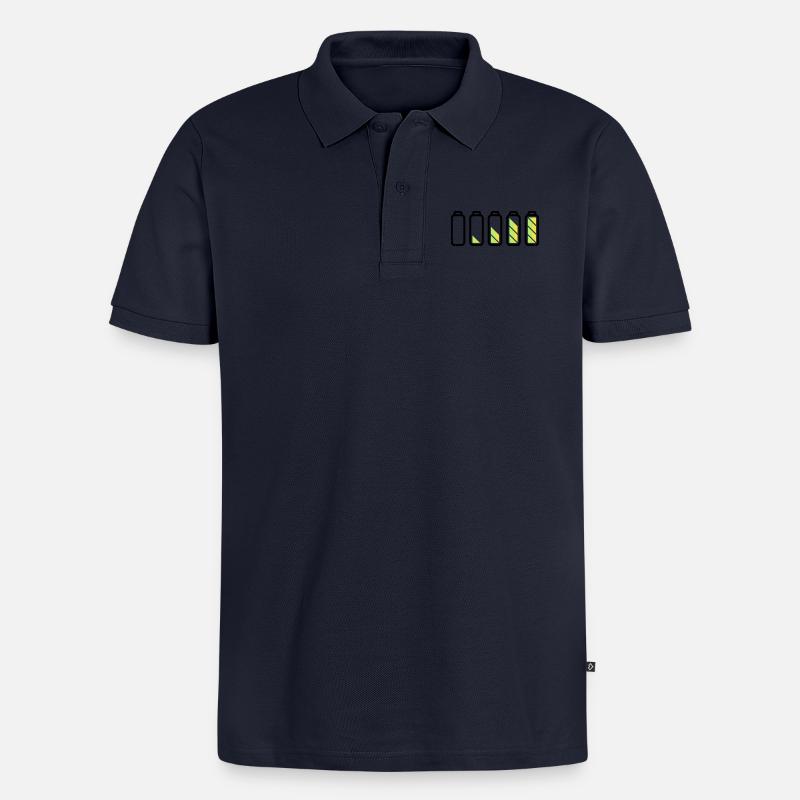 battery_loading - Männer Premium Bio Polo Shirt - Navy