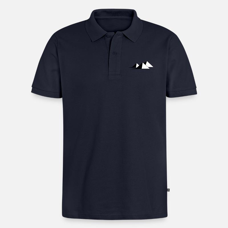 Pyramides - Polo bio Premium Homme - bleu marine