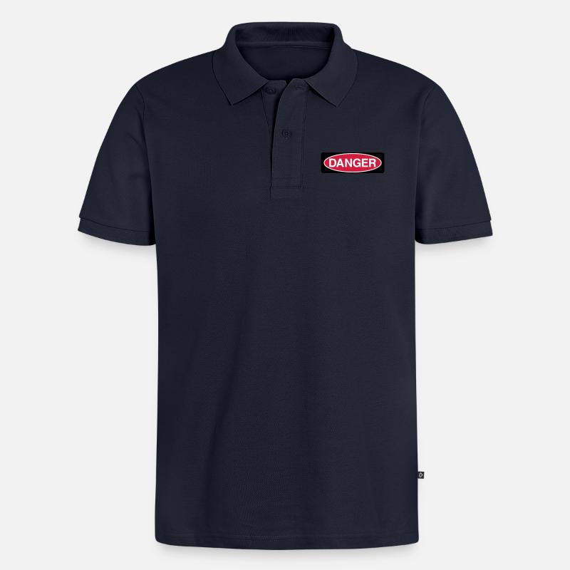 Danger - Polo bio Premium Homme - bleu marine